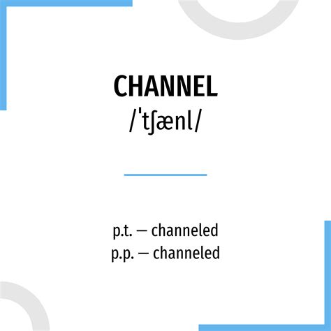 chanel 意味|channel verb definition.